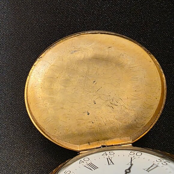 Vintage 70's Sears Roebuck Pocket Watch Stag / Floral Swiss Made - Picture 7 of 13